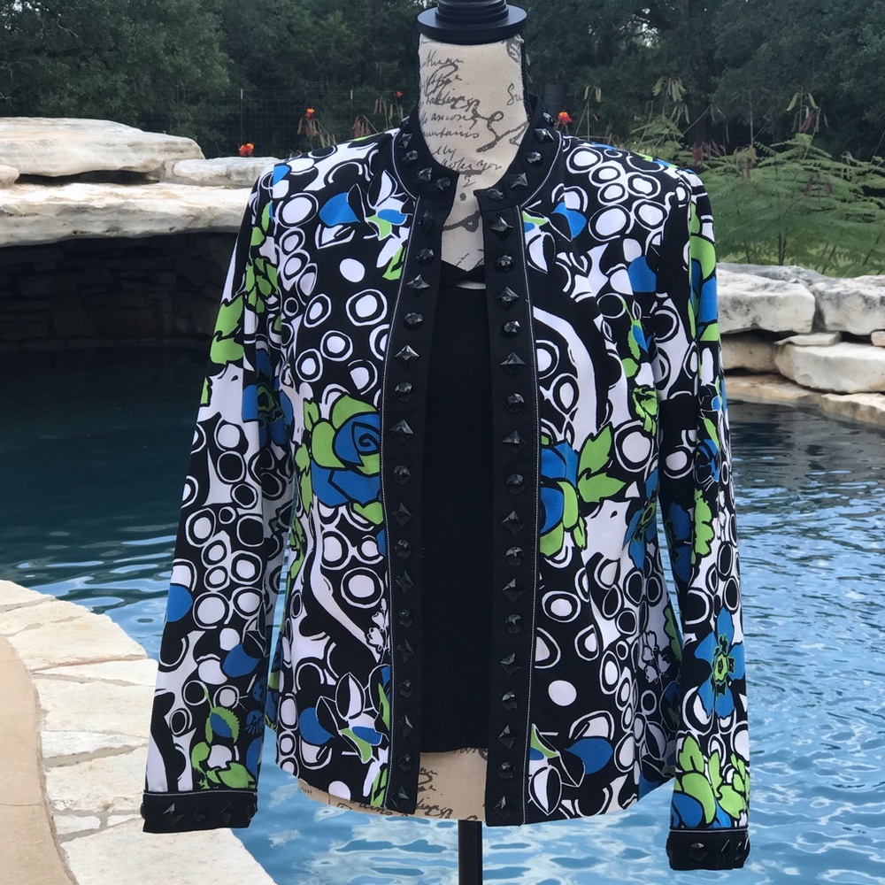 Silk Land Collection Multi Color Jacket Size S